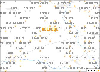 map of Holvede