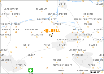 map of Holwell