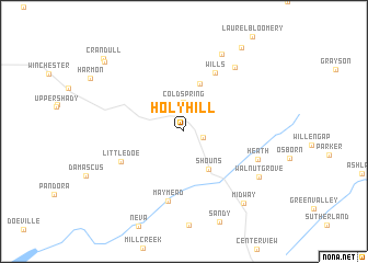 map of Holy Hill