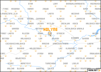 map of Holyně