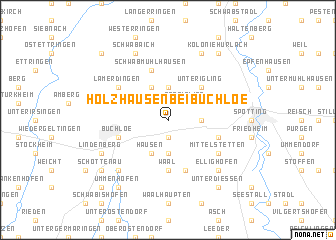 map of Holzhausen bei Buchloe