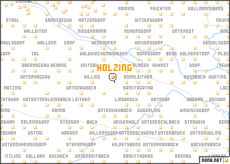 map of Hölzing