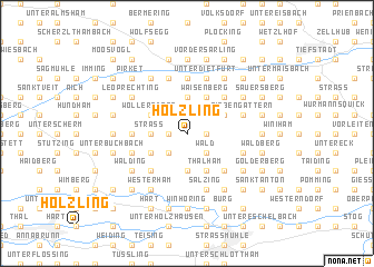 map of Hölzling