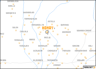 map of Homāy