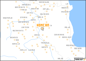 map of Homçan