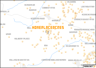 map of Home Place Acres