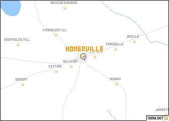 map of Homerville