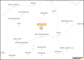 map of Homer