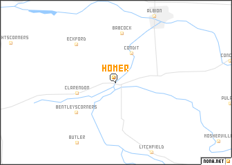 map of Homer