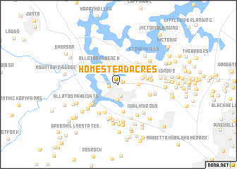 map of Homestead Acres