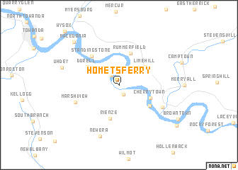 map of Homets Ferry