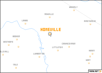 map of Homeville