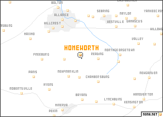 map of Homeworth