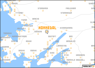 map of Hommedal