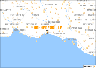 map of Homme de Paille