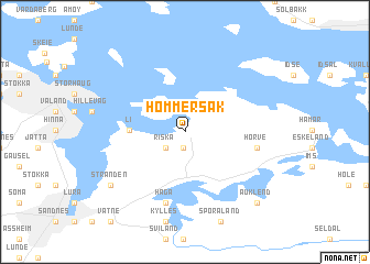 map of Hommersåk