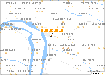 map of Homokdůlő