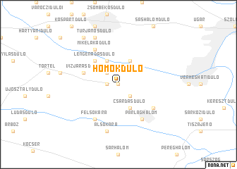 map of Homokdůlő