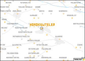 map of Homoki Újtelep