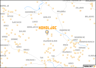 map of Homoljac