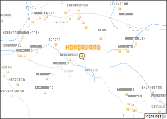 map of Homqāvand