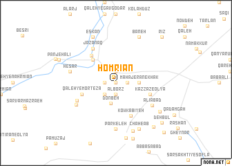 map of Ḩomrīān