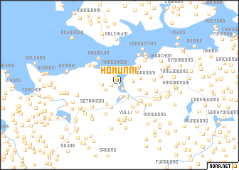 map of Hŏmun-ni