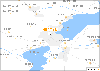 map of Homyelʼ