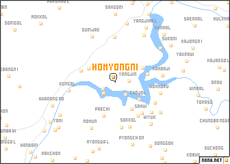 map of Homyŏng-ni