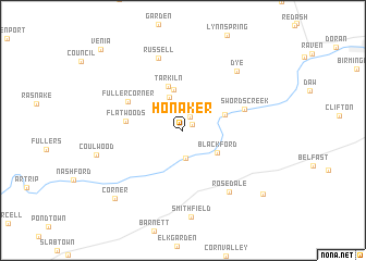 map of Honaker