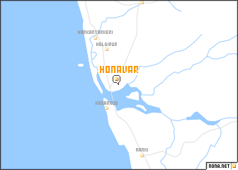 map of Honāvar