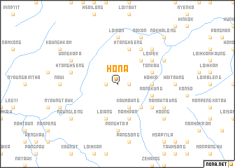 map of Hona