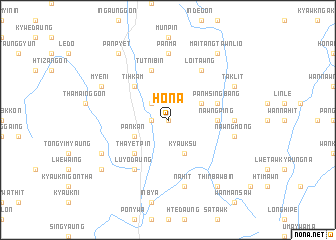 map of Hona