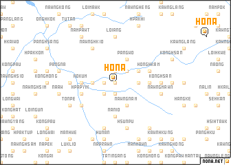 map of Hona