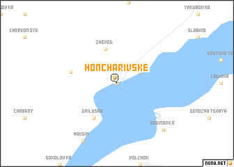 map of Honcharivsʼke