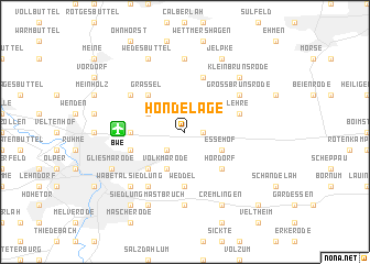 map of Hondelage