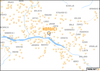 map of Hondići