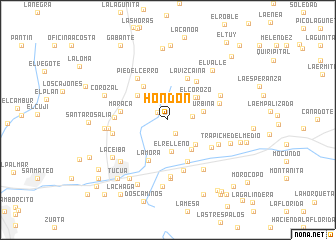 map of Hondón