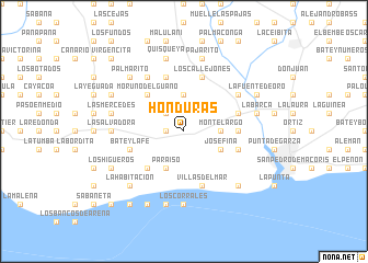 map of Honduras