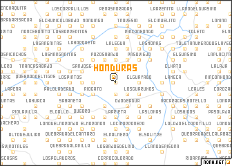 map of Honduras