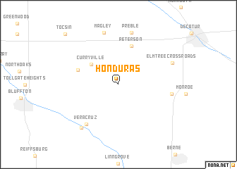 map of Honduras