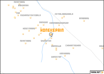 map of Honek-e Pāʼīn