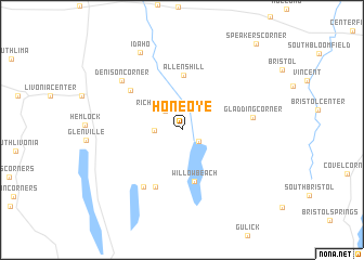 map of Honeoye