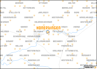 map of Honerdingen