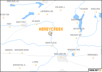 map of Honey Creek