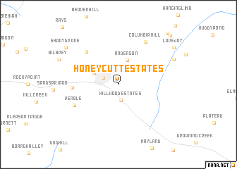 map of Honeycutt Estates