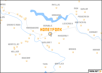 map of Honey Fork