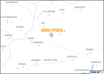 map of Honey Pond