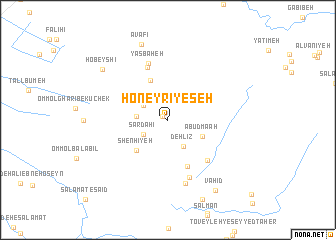 map of Honeyrī-ye Seh