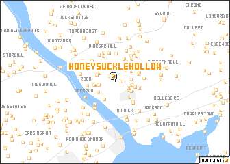 map of Honeysuckle Hollow